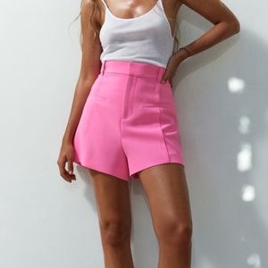 Zara High Waisted Shorts - Pink